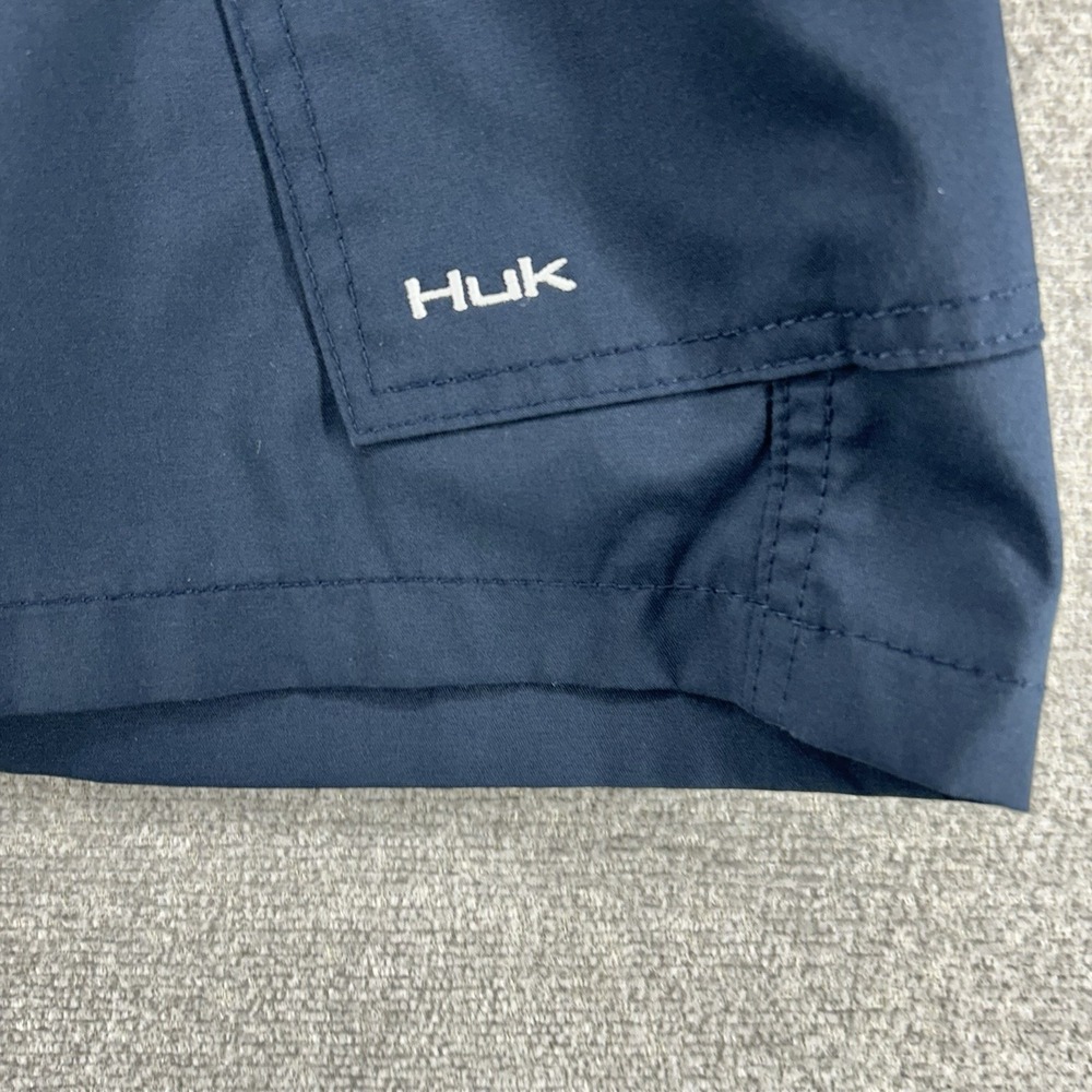 Huk Performance Fishing Board Shorts Men Size 38 Blue Boating Summer - Picture 3 of 9